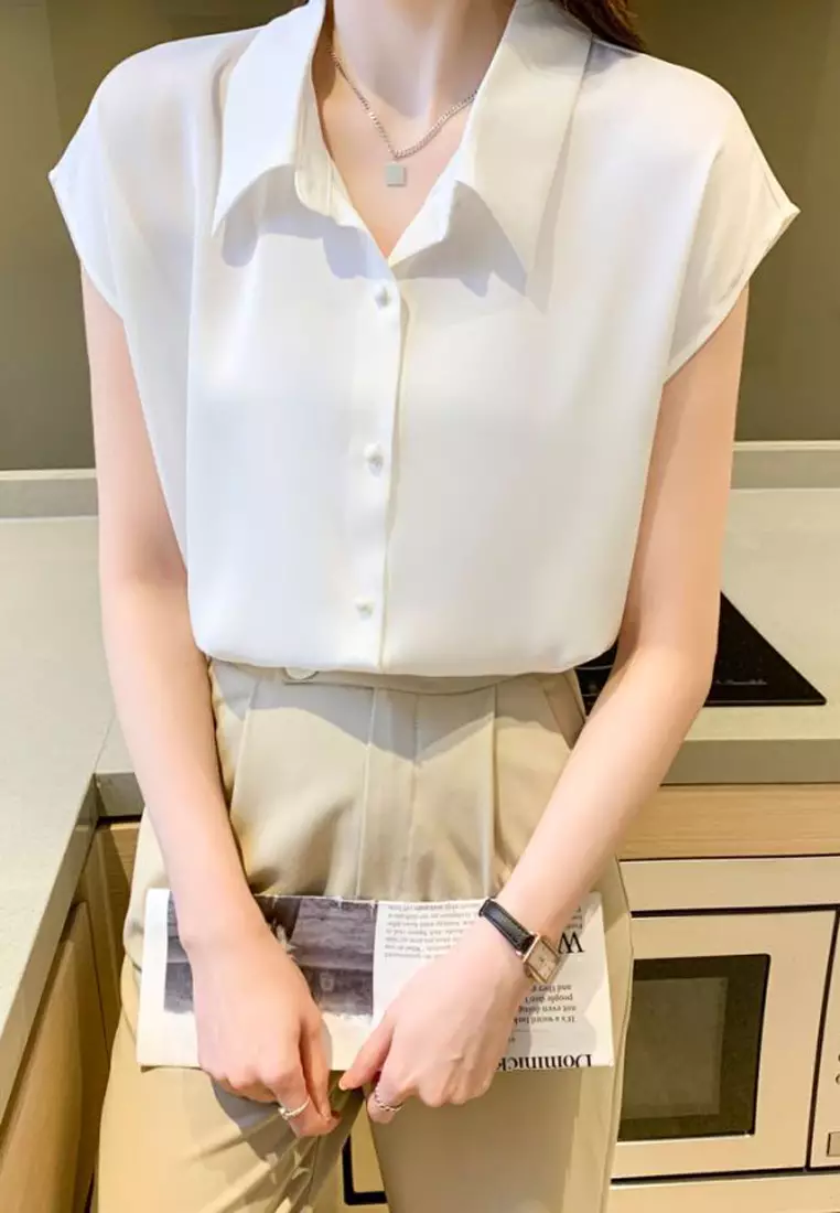 Plain Satin Blouses