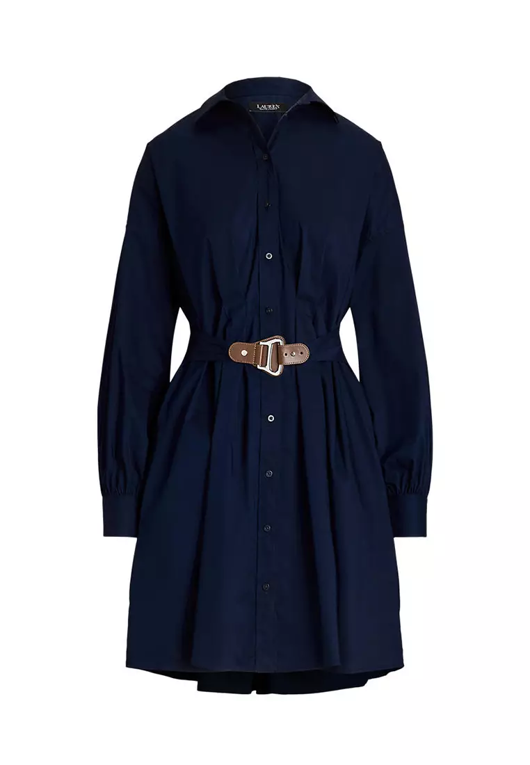 Polo Ralph Lauren Lauren Ralph Lauren Buckle-Trim Cotton-Blend Shirtdress