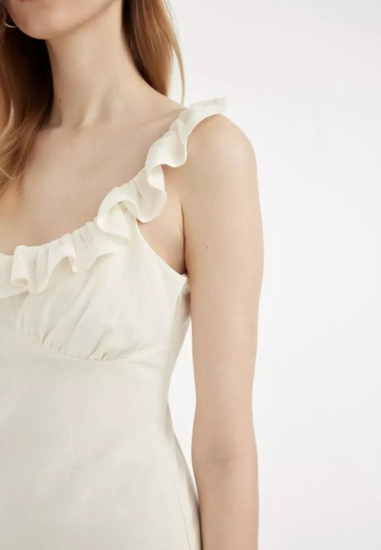 A-Line Ruffle Maxi Dress