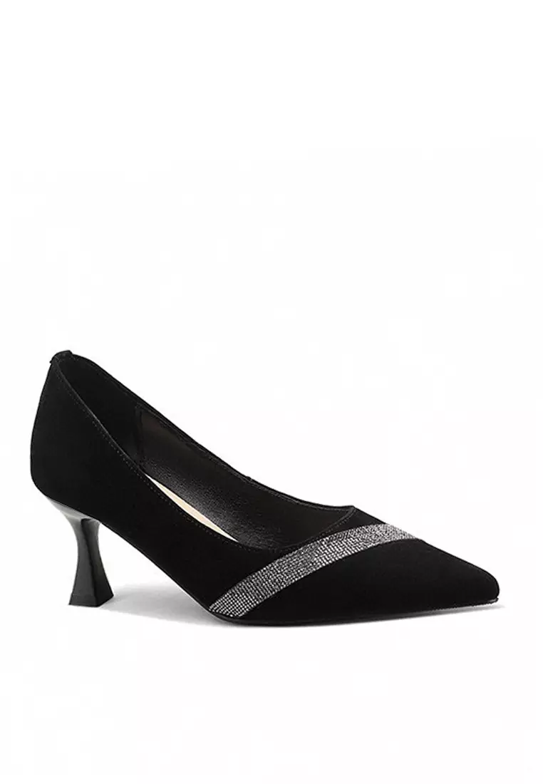Discount on Twenty Eight Shoes  shoes - SKU: VANSA Fashion kidsuede Imitation Rhinestone strapHigh Heels VSW-H5829315