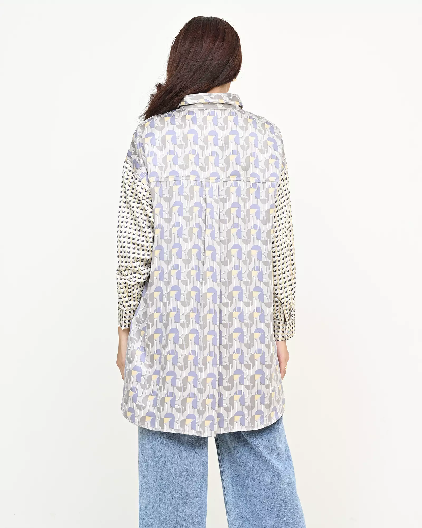 Geulis.id NAVAYA TUNIC / TUNIC PRINTED / (2 warna) - BLUE