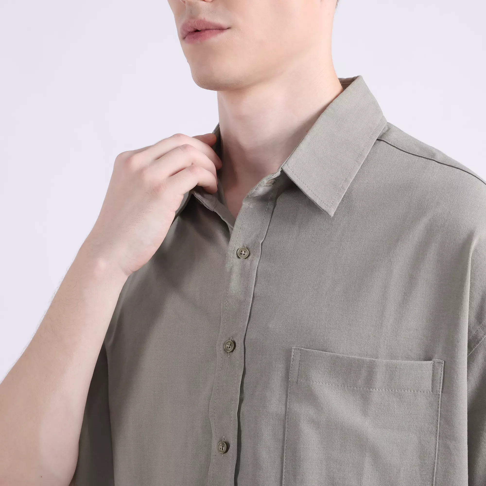 LARUSSO Resort Collection - Technical Linen Oversize Wrinkle Free - Taupe