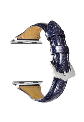 Kings Collection blue Navy Blue Genuine Leather Apple Watch Band 38MM / 40MM (KCWATCH1048) 209D0AC80F476DGS_1
