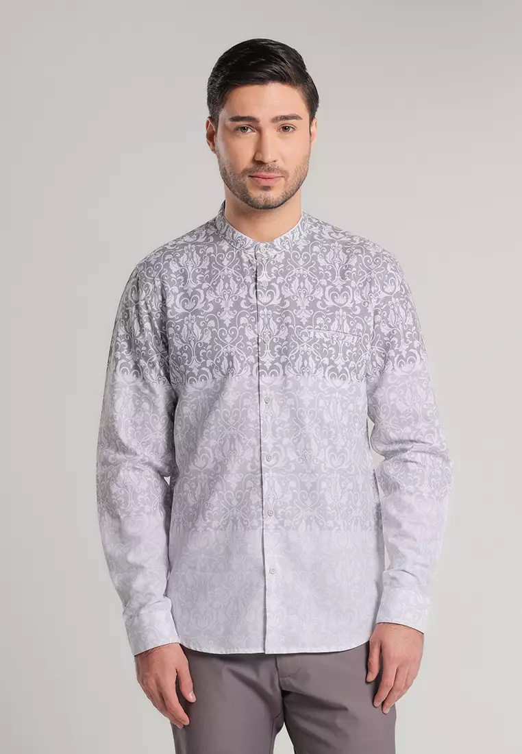 MOC x Habib Jafar Kemeja Shanghai Lengan Panjang Ario - Grey