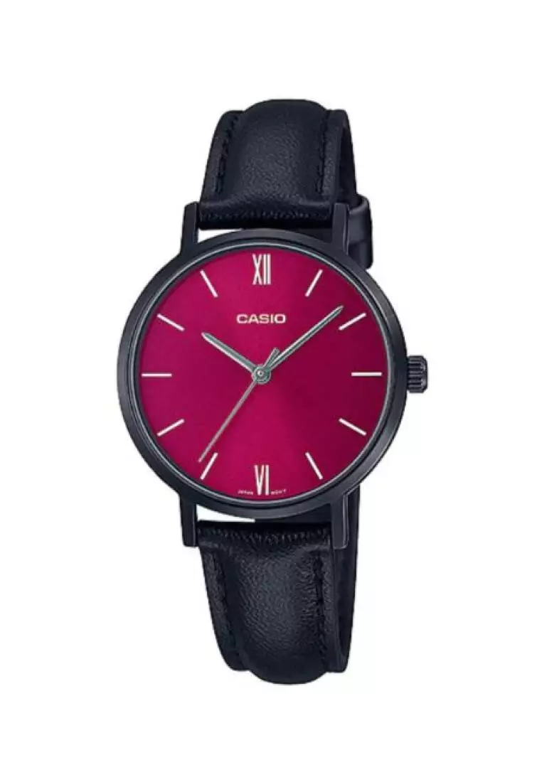 Casio leather watch for new arrivals ladies
