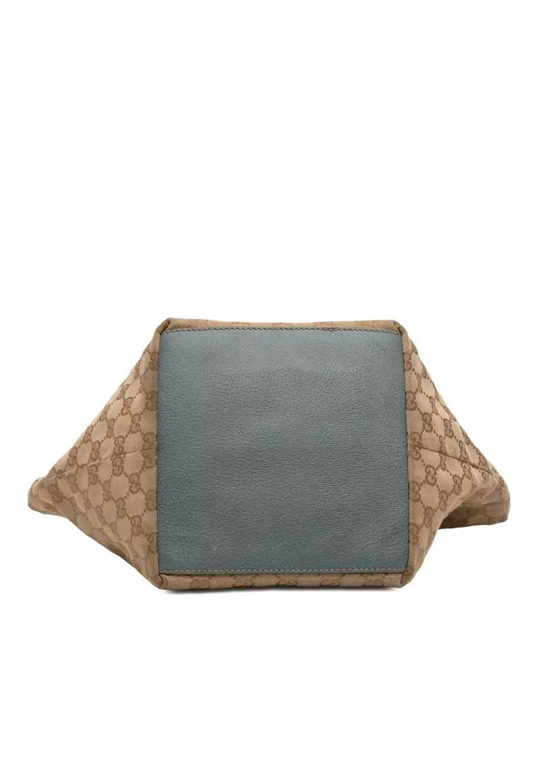 Pre-Loved Gucci Gg Canvas Web Tote