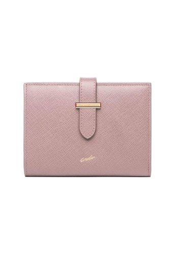 Crudo Leather Craft pink Dolce Vita Medium Strap Leather Wallet - Saffiano Pink 2B839AC7B2CC8AGS_1