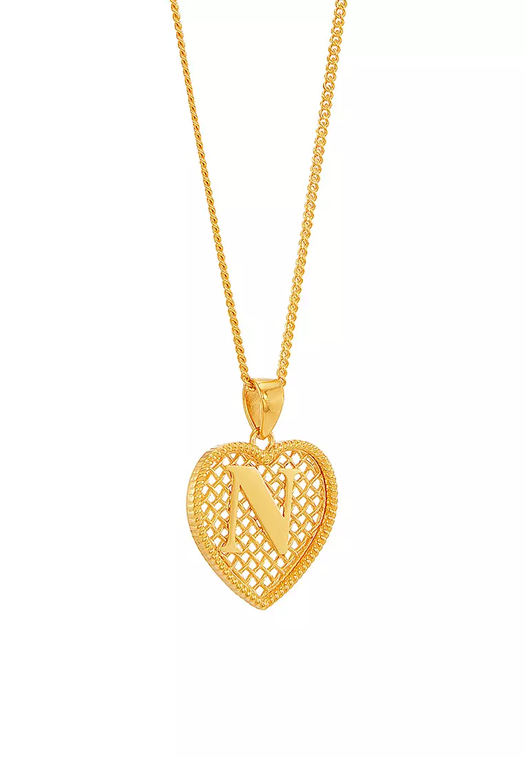 HABIB Oro Italia 916 Yellow Gold Alphabet Pendant GP54181225(S) (22K Gold)