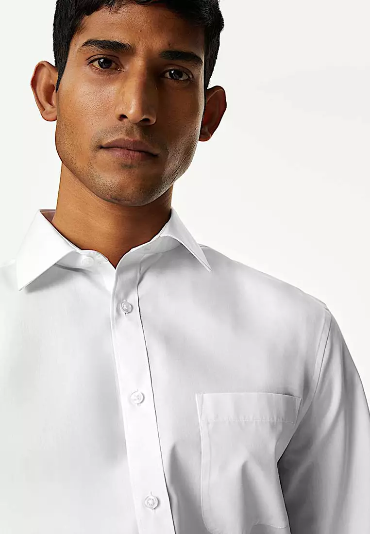 Shorter Length Regular Fit Easy Iron Shirt