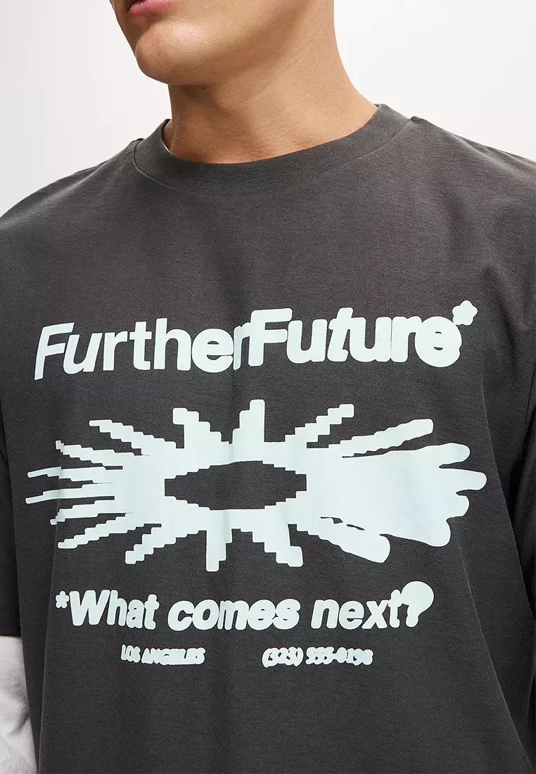 Cropped Fit Graphic T-Shirt