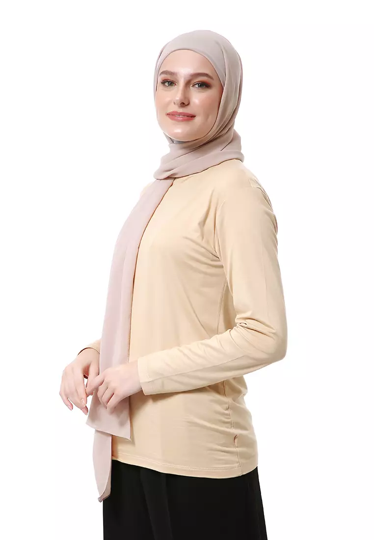 Zhalika Phasmina Motif Polos High Premium Quality - Sand