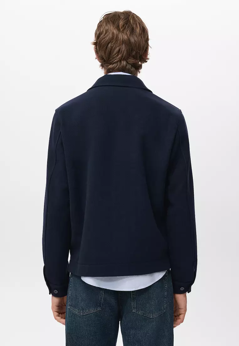Wool-Blend Jacket with Pockets