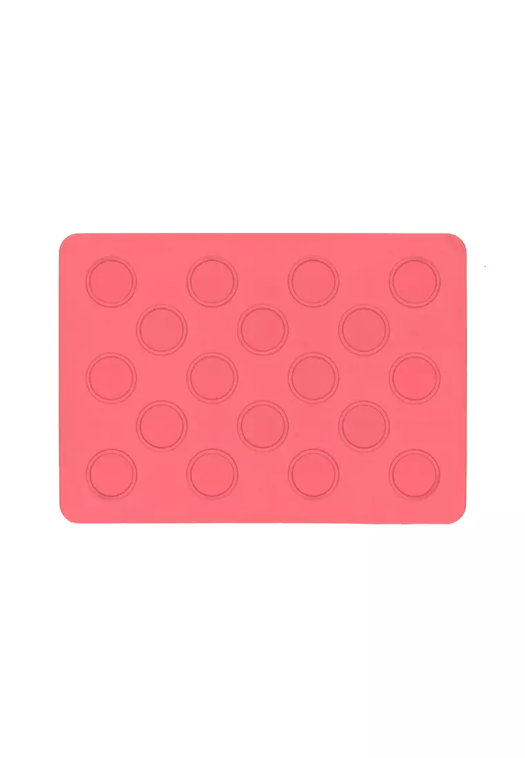 1pc Silicone Baking Mat With 30 Round Macaron Cavities