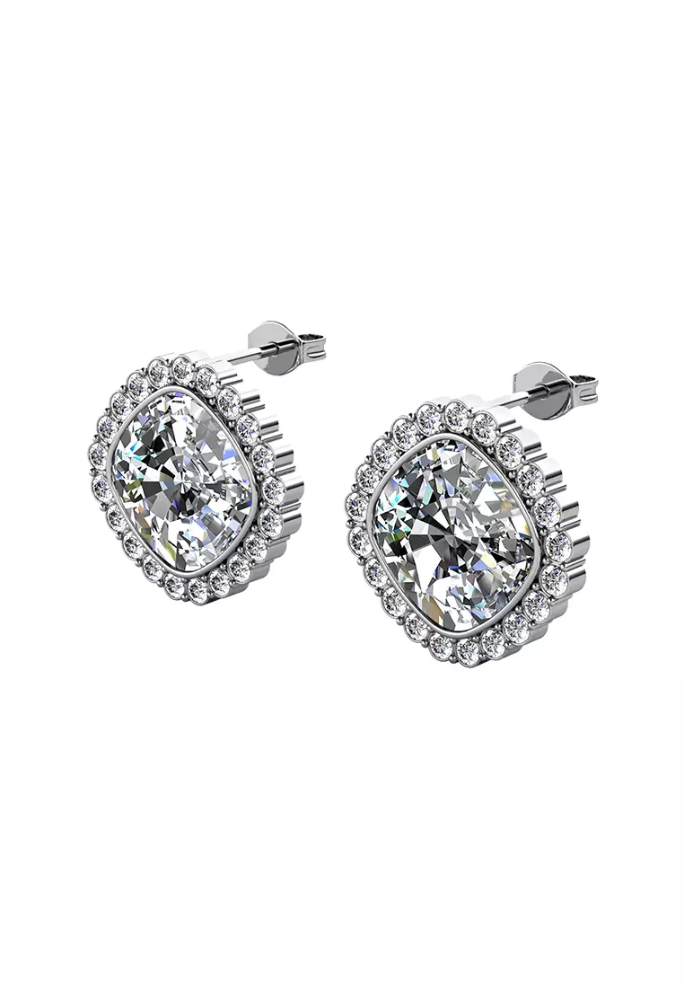 Lydia Diamond White Crystal - Anting Crystal by Her Jewellery