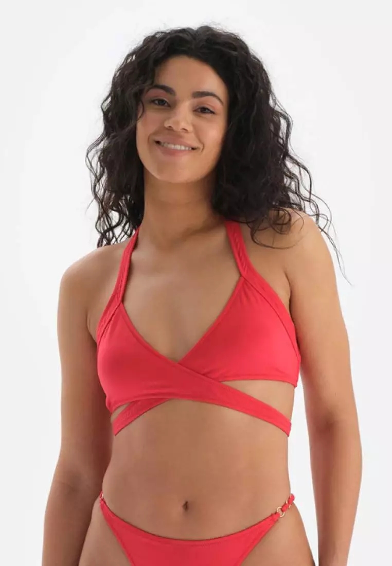 Buy DAGİ Red Shapewear Bikini Top, Triangle, Swimwear for Women