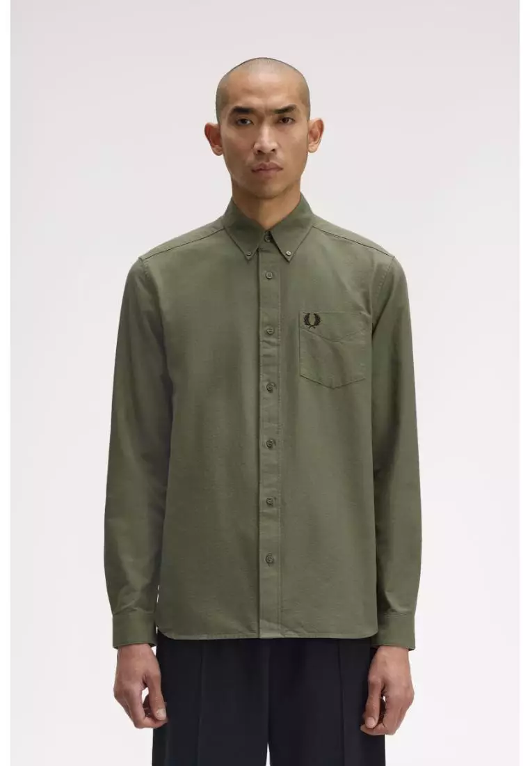 Buy Fred Perry Fred Perry M5516 Oxford Shirt (Laurel Wreath Green