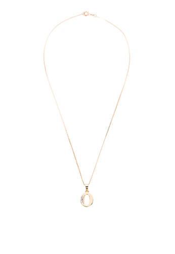 Shop Fleur Jewelry Mini Serif Letter O Pendant Necklace Online On Zalora Philippines