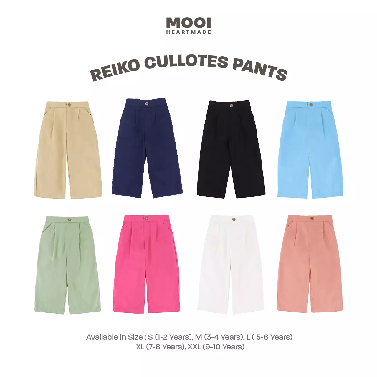Mooi Celana Panjang Chinos Anak Perempuan Reiko Cullotes Pants - Clary Sage
