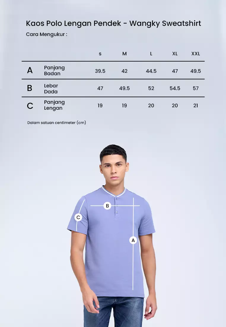 MANZONE - Polo Shirt Lengan Pendek Pria Maika 06 Slim Fit - Blue Warna Blue