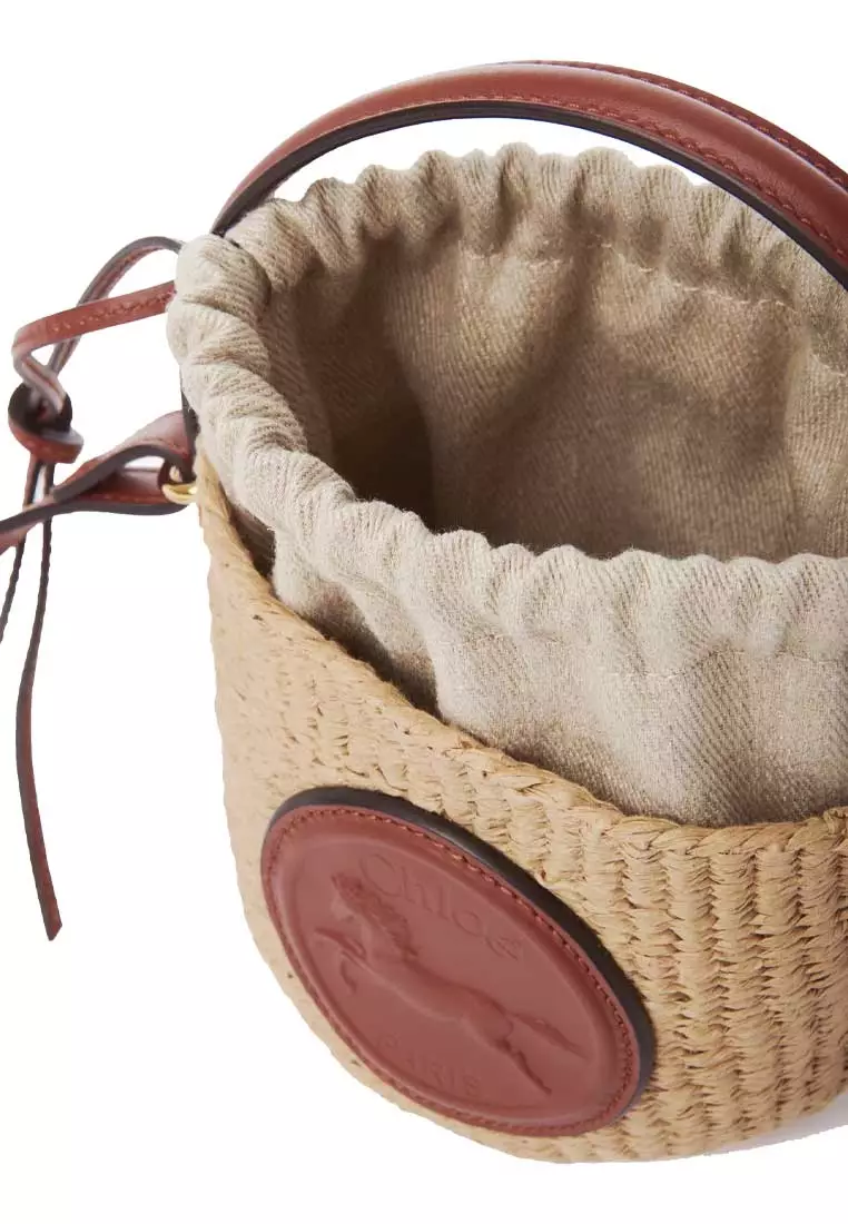 Mini Horse Medal Basket In Natural Fibers Sepia Brown CH25US593O8227S
