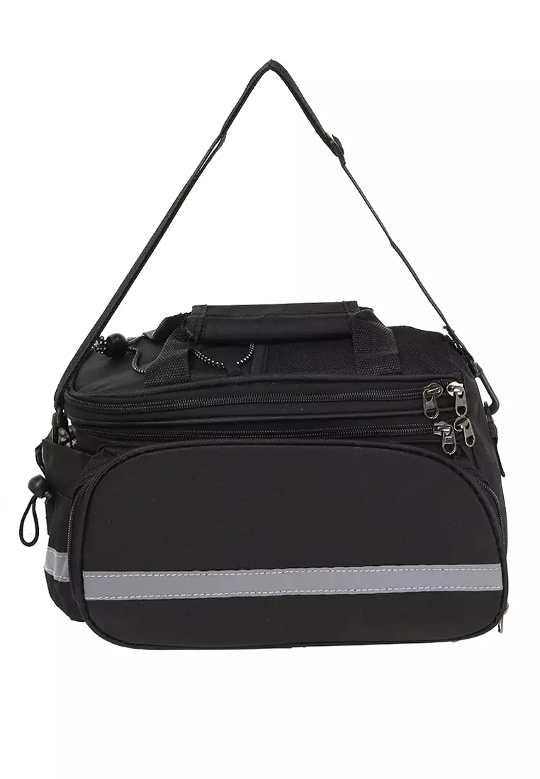 Qian Tas Sepeda Bicycle Rear Carrier Bag Waterproof Material 600D Polyester Kapasitas 8L ORIGINAL - Black