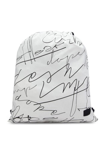 zalora時尚購物網的koumi koumi簽名抽繩後背包, 包, 包