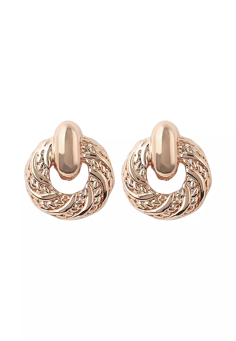 Real rose gold earrings top