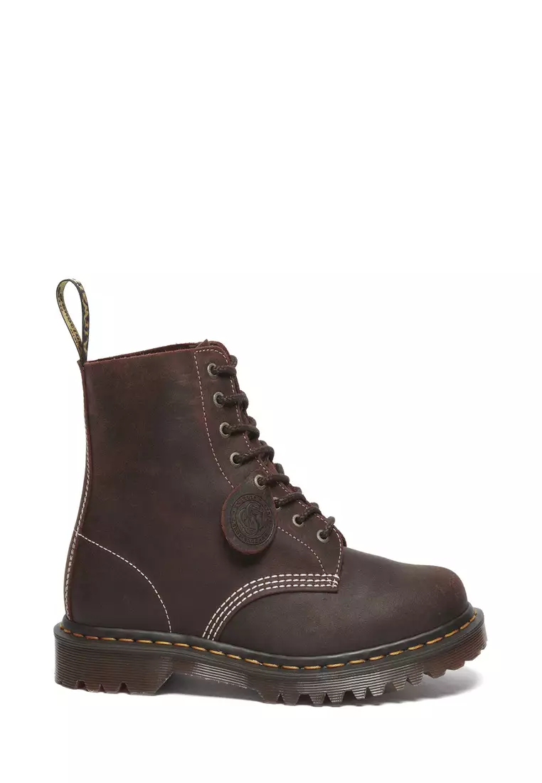 Discount on Dr. Martens  shoes - SKU: 1460 Made in England Wax Commander Lace Up Brown Boots Women