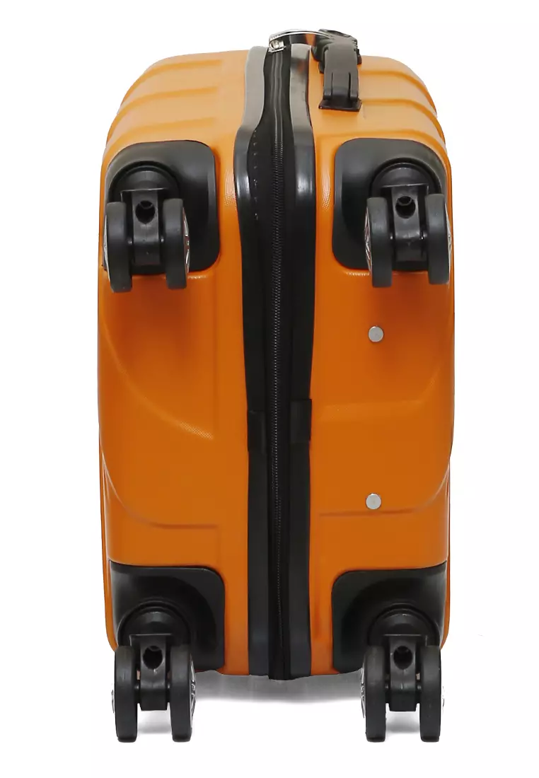 Carlton Koper Hardcase Unisex Size 20Inch Suitcase Combination Lock Large Compartment Material ABS+PVC Coated ORIGINAL - Orange