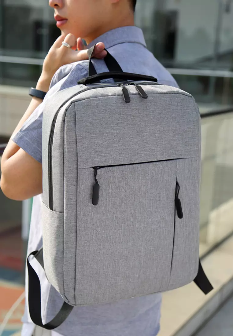Buy Lara Men's Business Laptop Backpack Grey Online ZALORA Malaysia