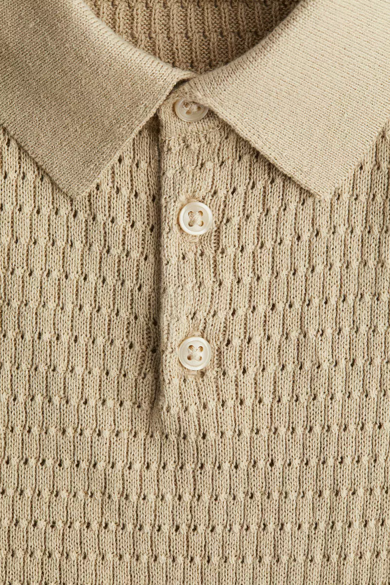 Cotton-knit polo shirt