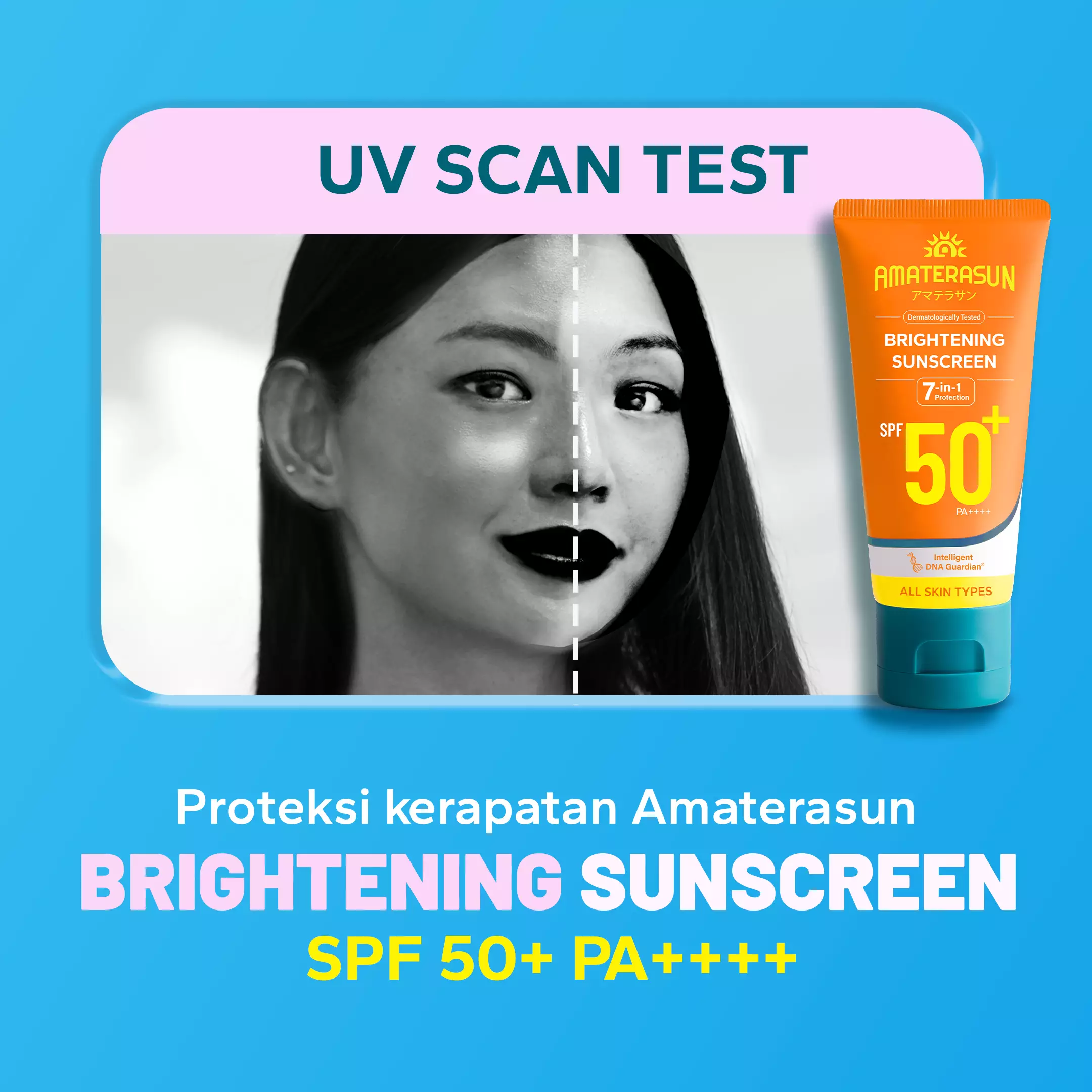 AMATERASUN [REAL SPF Certified] Brightening Sunscreen SPF 50+ PA++++  - TONE UP SUNSCREEN