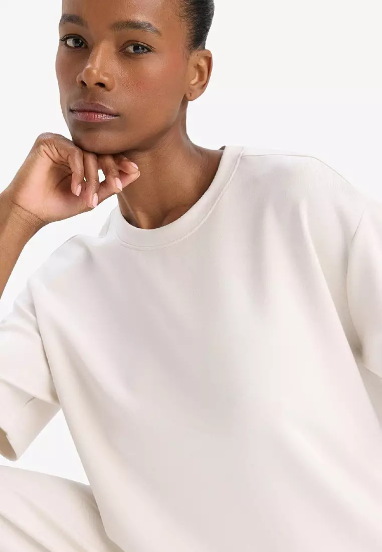 Oversize Wide Fit Crew Neck Modal Short Sleeve Tee