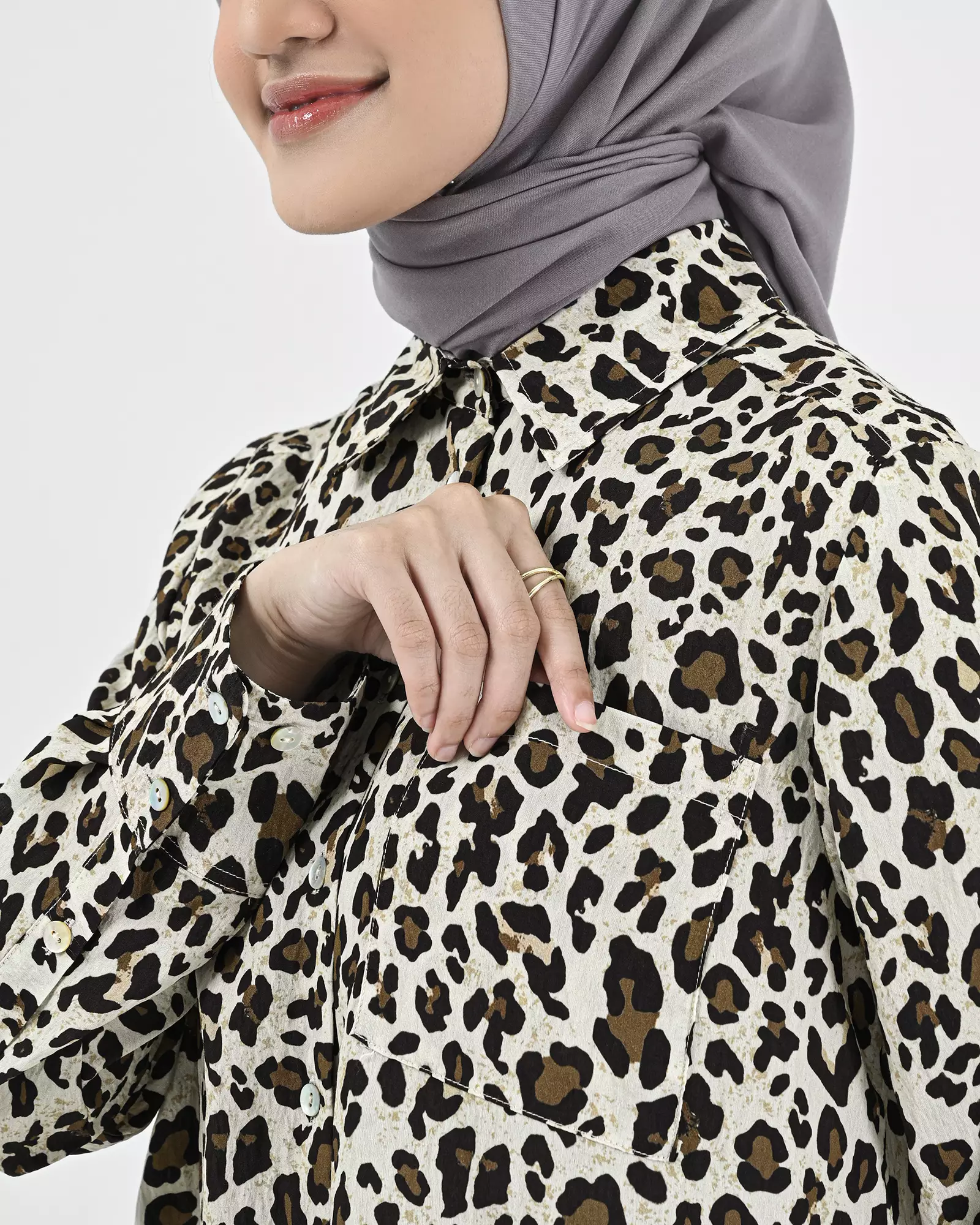 Geulis.id LEONI SHIRT  - Brown