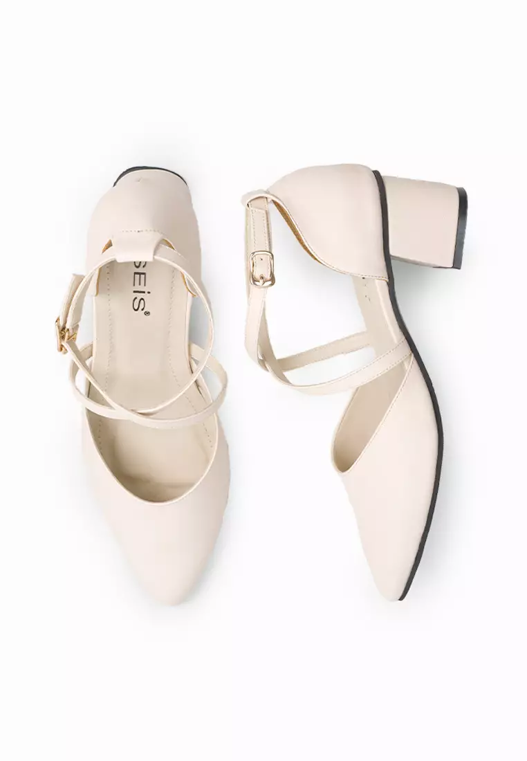 SEIS Agnes Sepatu Mules Wanita | Sepatu Heels Wanita Hak 5 cm