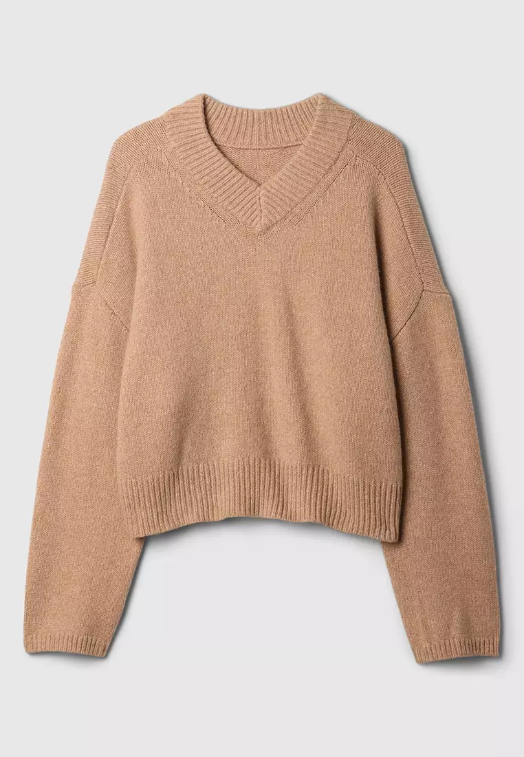 CashSoft Oversized V-Neck Sweater