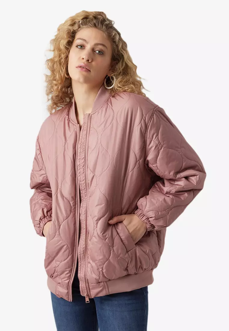 Quilted clearance jacket pink