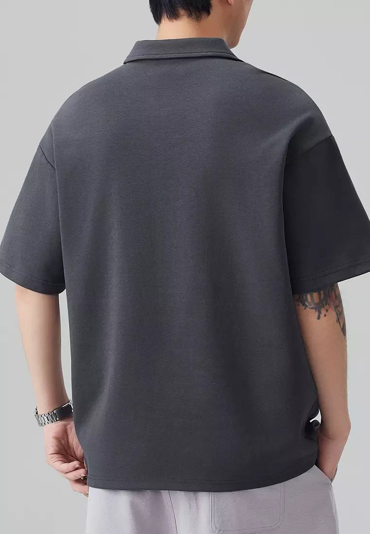 Half Zip Collar Polo Shirt AY-D8909