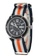 EGLANTINE silver EGLANTINE® Vanessa Ladies Steel Quartz Watch Black Dial on Navy blue/white/orange NATO Strap C2187ACD9F8E4BGS_1