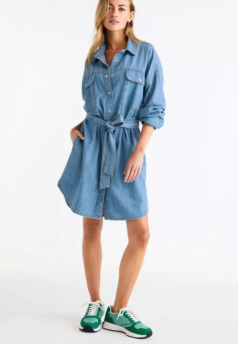 Next blue shirt clearance dress