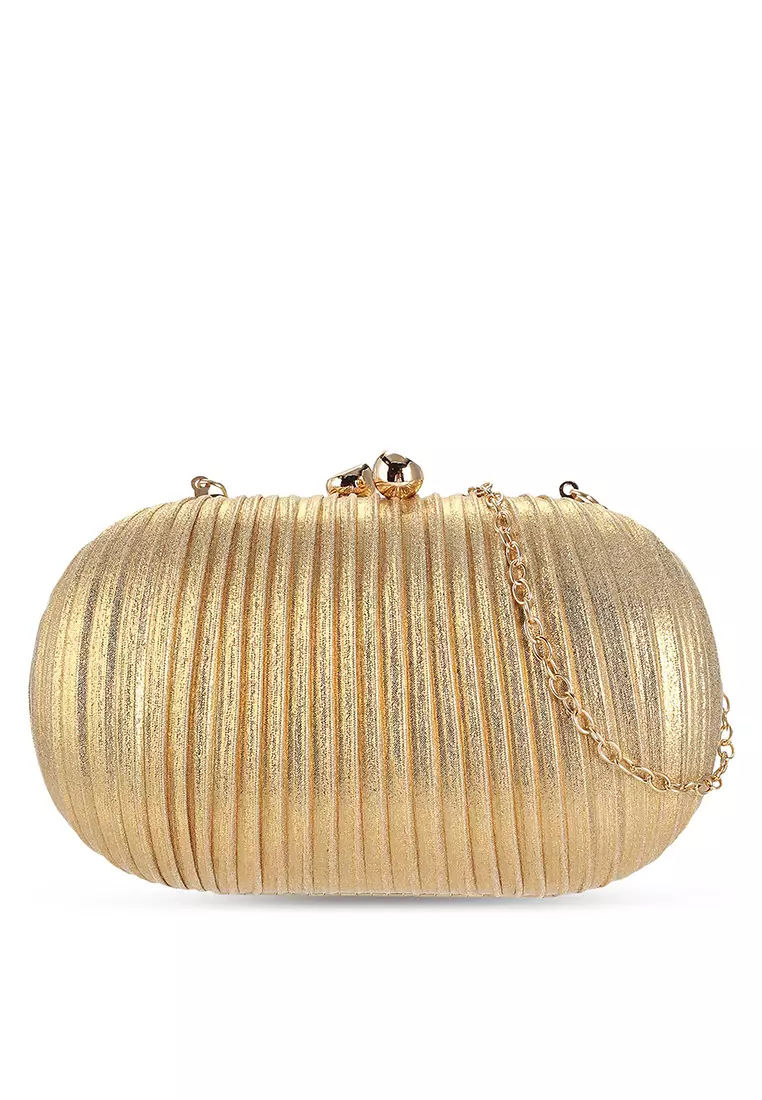 Gold on sale metallic clutch