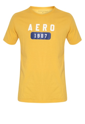 Buy Aeropostale Men's Mustard Yellow Aero 1987 Tee 2022 Online | ZALORA ...