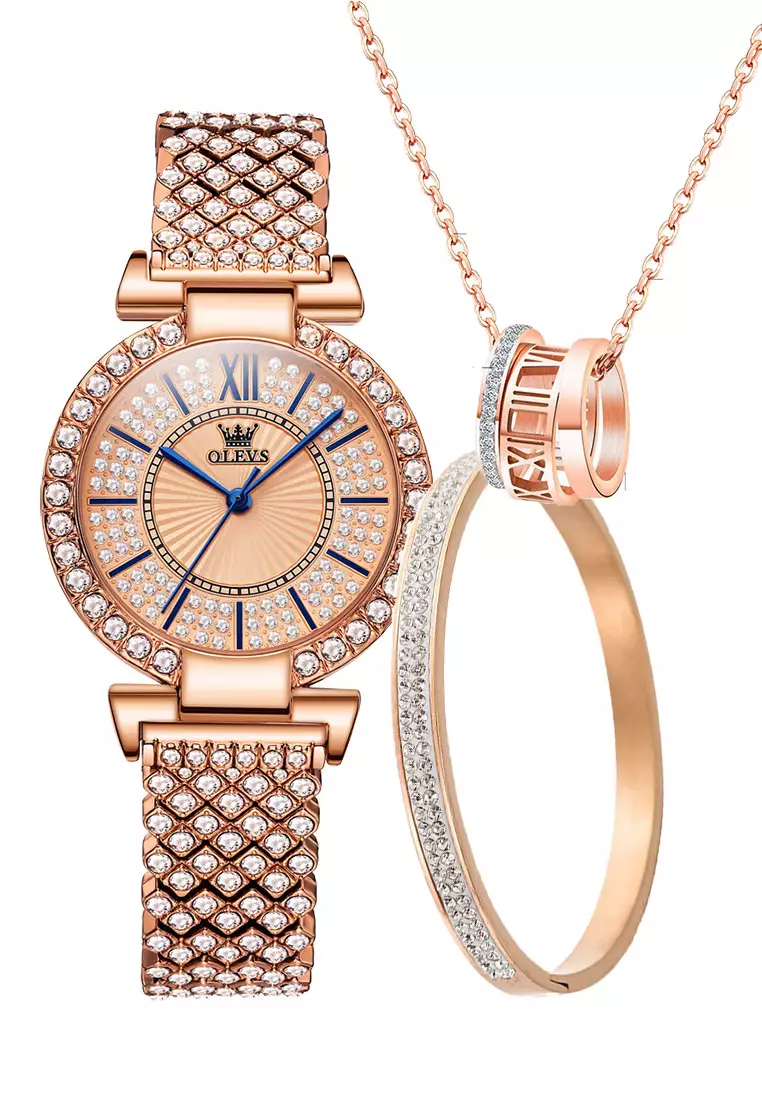 Lumine Ladies Bracelet Watch & Bangle Set