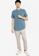 ZALORA BASICS blue Stand Collar Linen Blend Shirt 2D5CAAAD148283GS_4