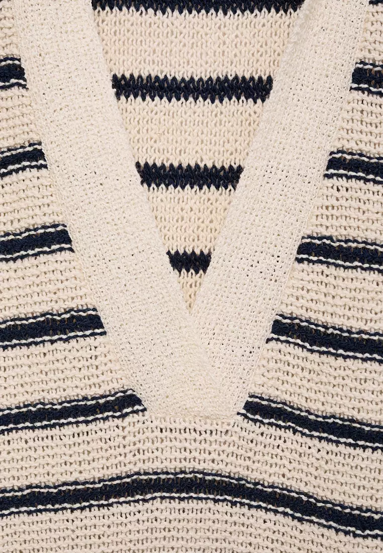 Long Striped Knitted Dress