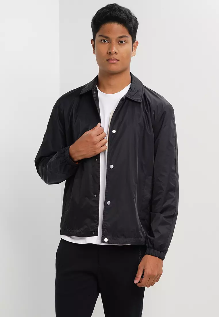 Mens black nylon jacket store