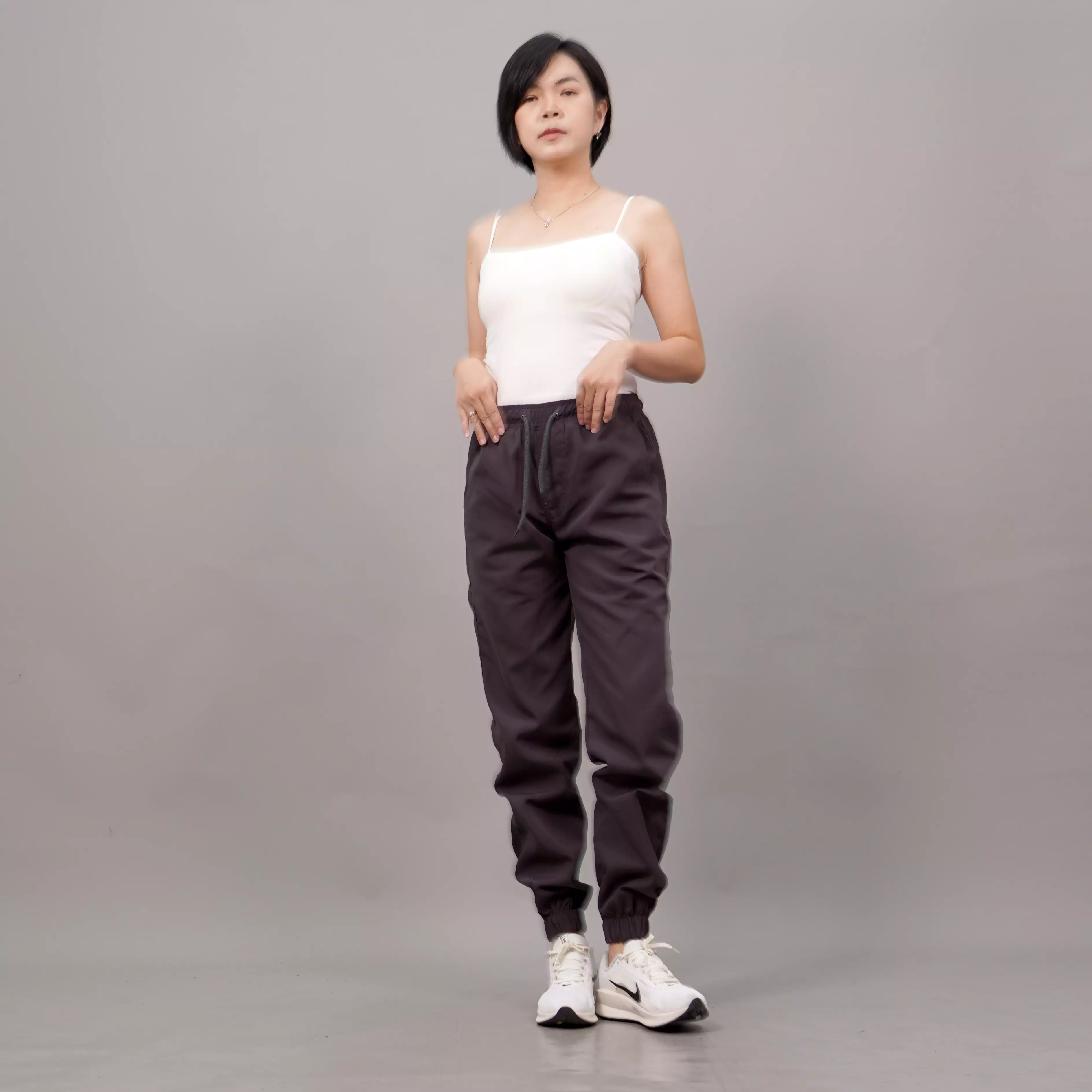 DIAN Celana Jogger Wanita Jogger Pants Wanita Celana Joger Pants - ABU