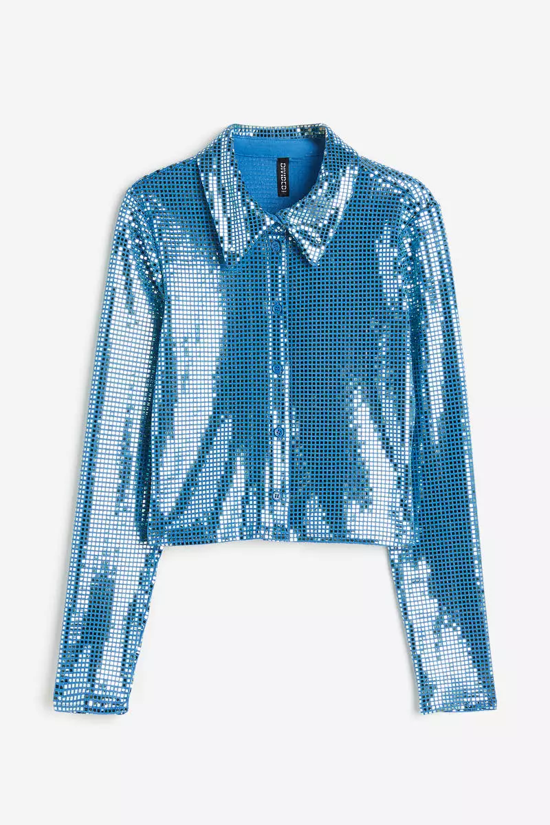 Embellished jersey shirt