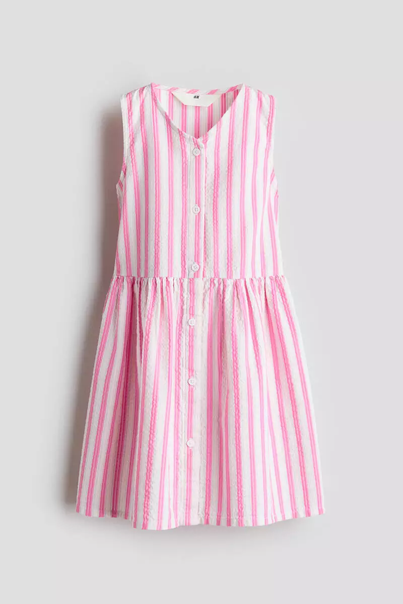 Patterned seersucker dress