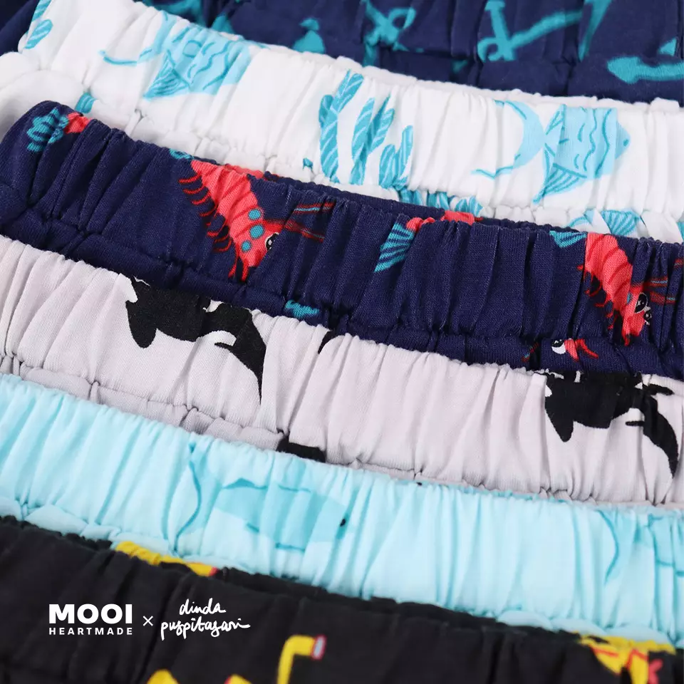 Mooi X Dinda Setelan Piyama Anak Nael Pajamas Set - Sky Blue